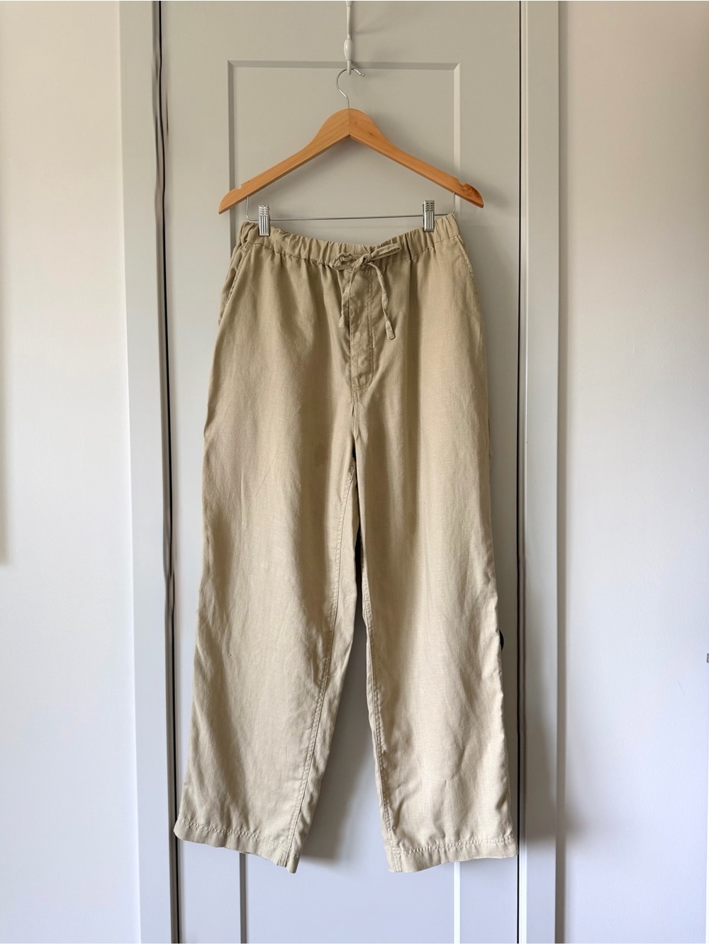 Natural Blue by Visitor Men’s XL 100% Linen Drawstring Pants Beige